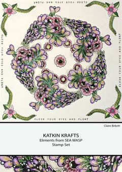Katkin Krafts Sea Wasp 6 in x 8 in Clear Stamp Set-4
