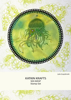 Katkin Krafts Sea Wasp 6 in x 8 in Clear Stamp Set-7