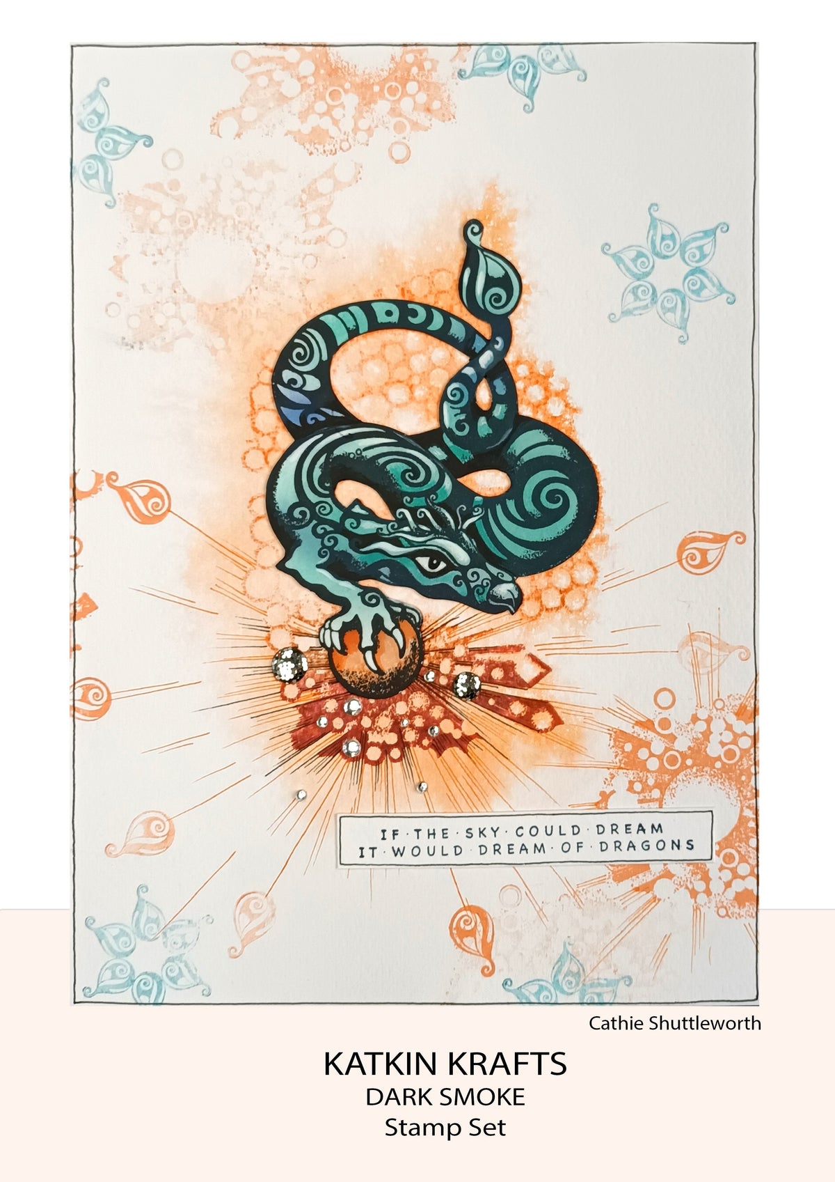 Katkin Krafts Dark Smoke 6 in x 8 in Clear Stamp Set-3