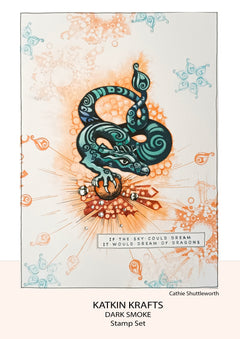 Katkin Krafts Dark Smoke 6 in x 8 in Clear Stamp Set-3