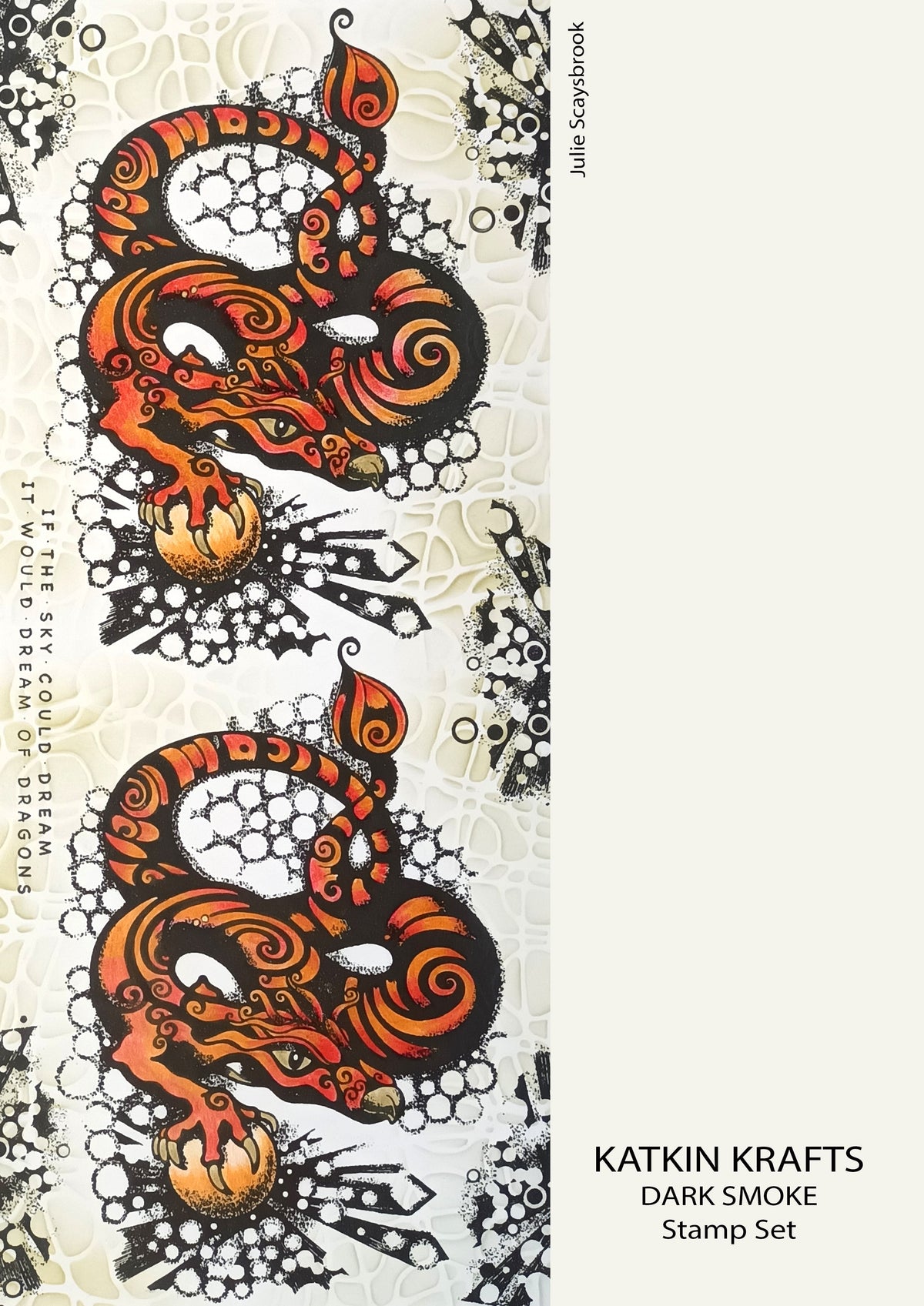 Katkin Krafts Dark Smoke 6 in x 8 in Clear Stamp Set-6