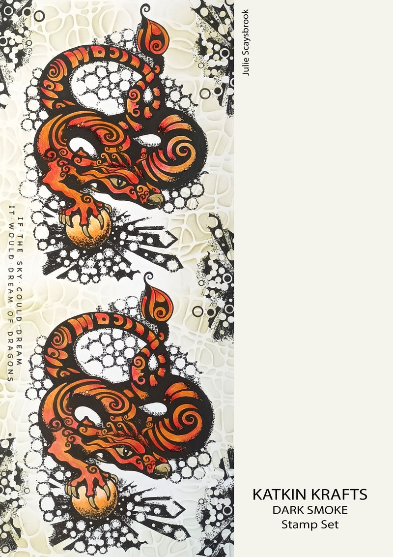 Katkin Krafts Dark Smoke 6 in x 8 in Clear Stamp Set-6