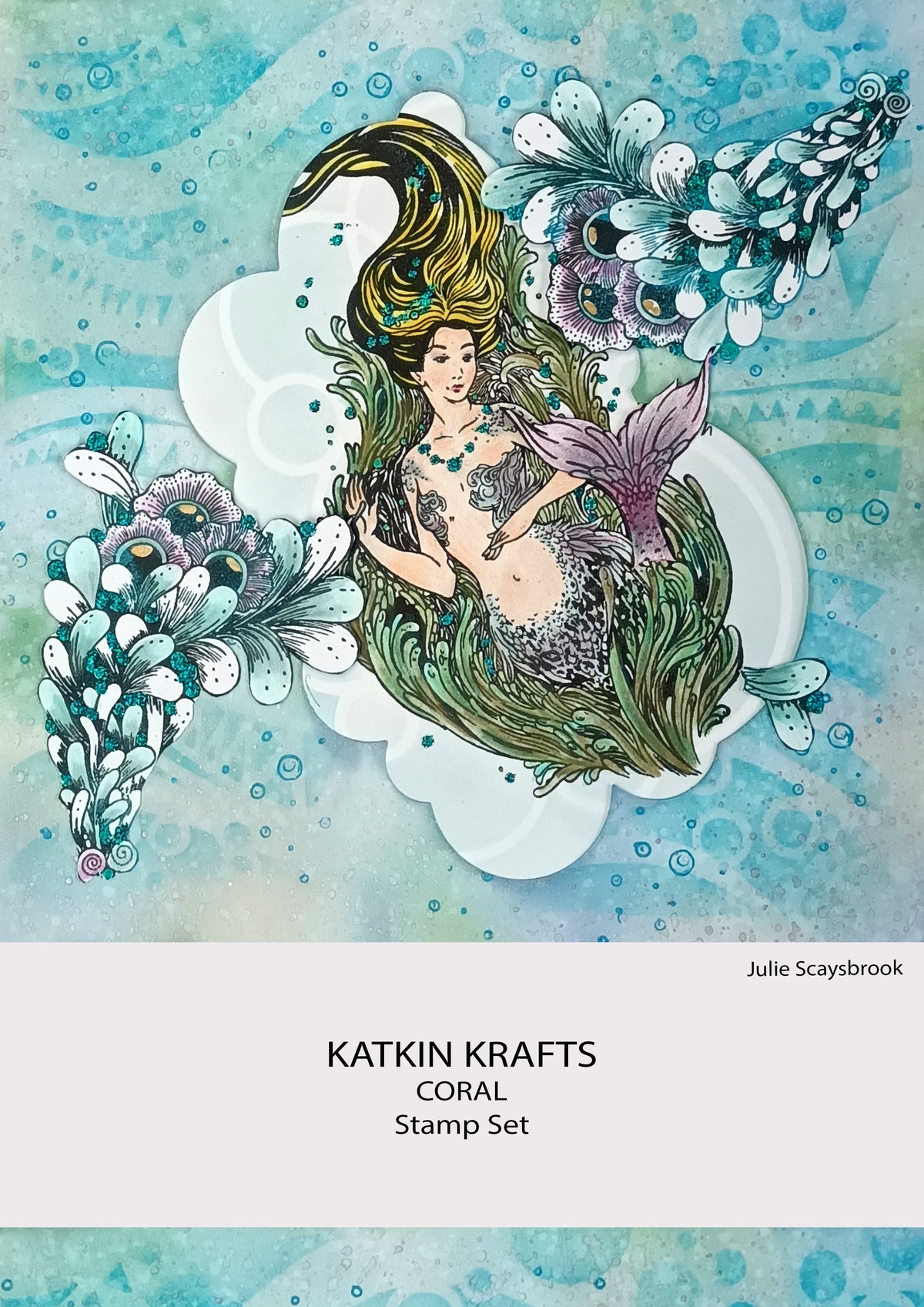 Katkin Krafts Coral 6 in x 8 in Clear Stamp Set-5
