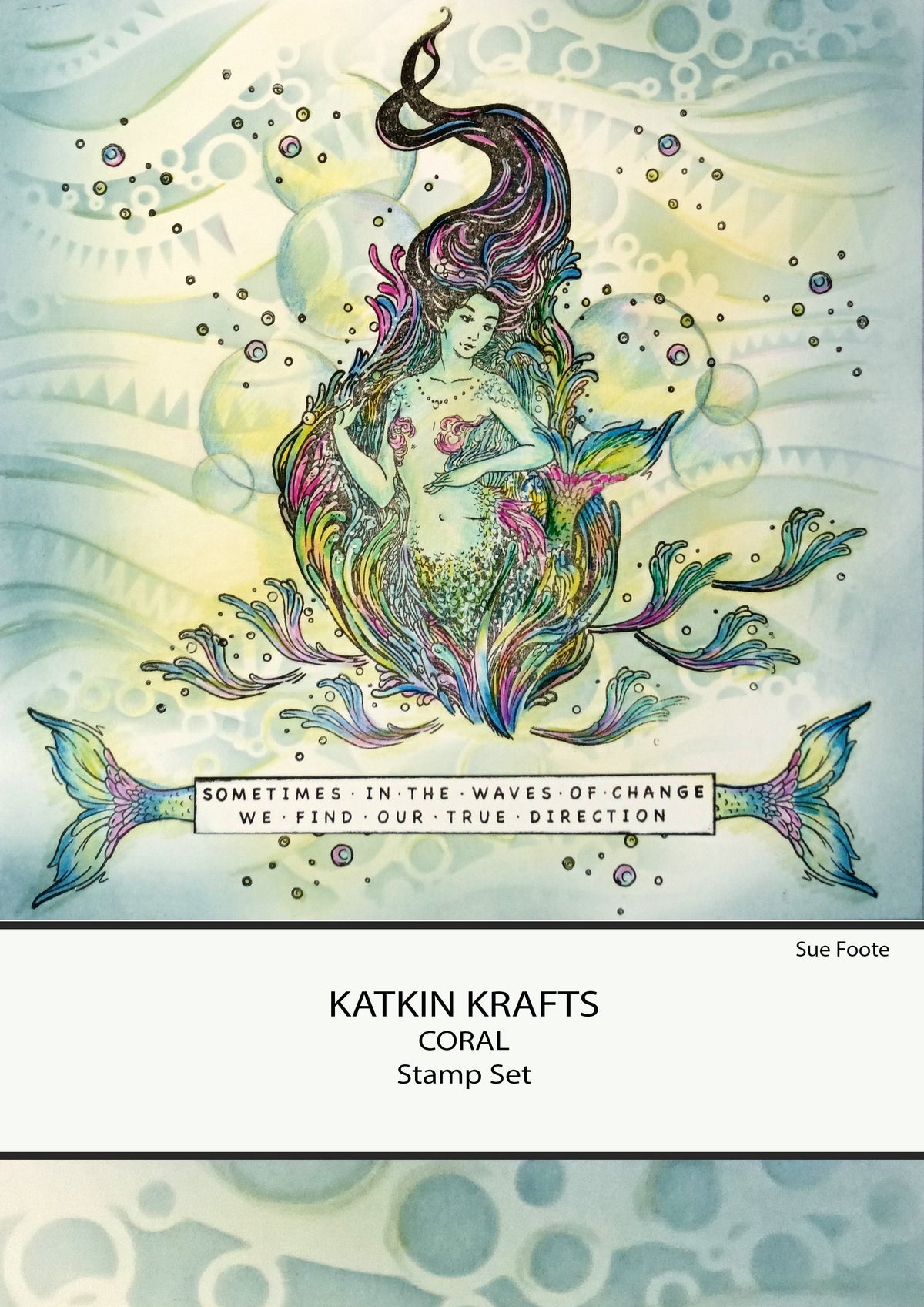 Katkin Krafts Coral 6 in x 8 in Clear Stamp Set-7