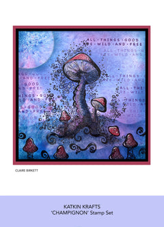 Katkin Krafts Champignon 6 in x 8 in Clear Stamp Set-4