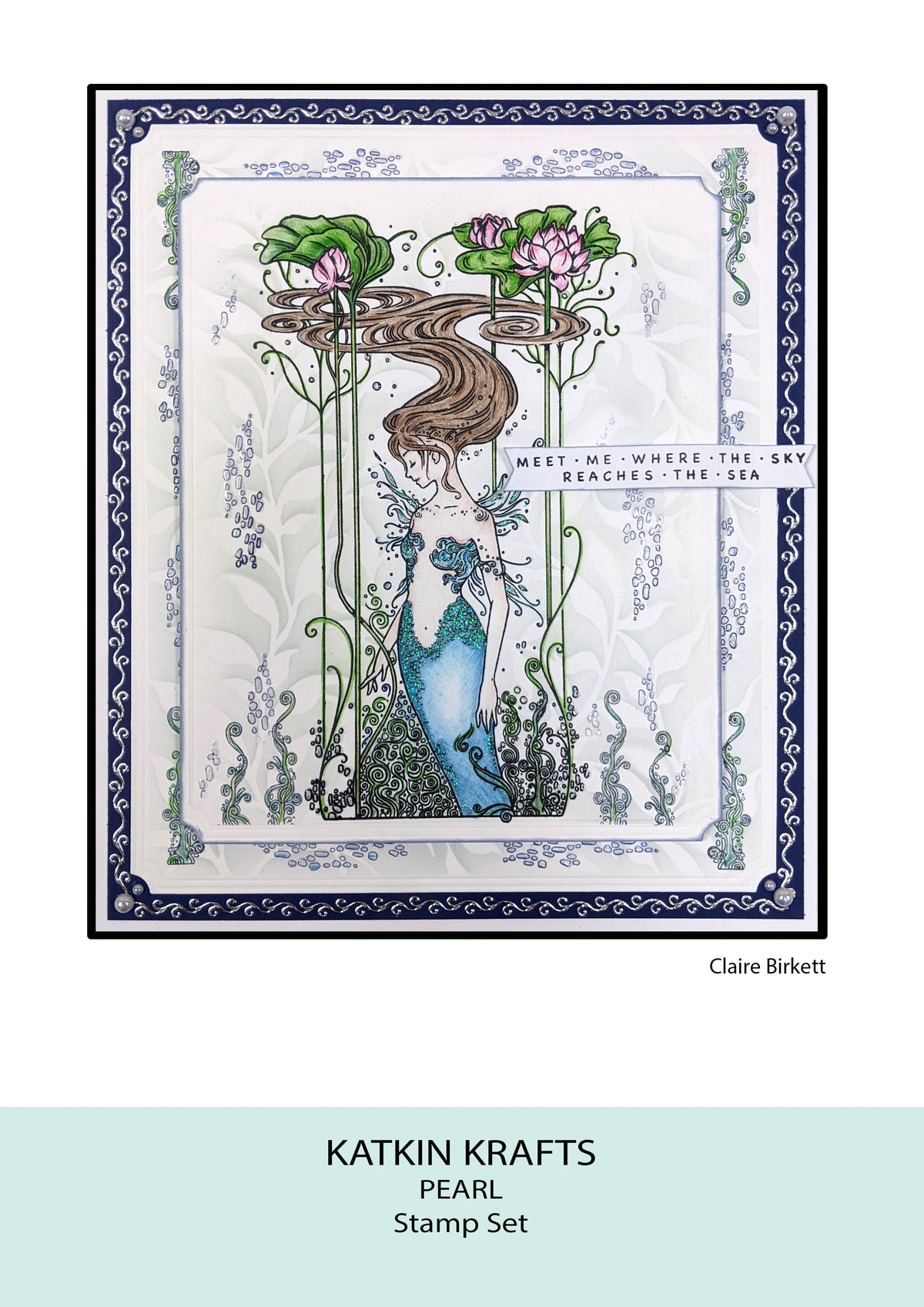 Katkin Krafts Pearl 6 in x 8 in Clear Stamp Set-2