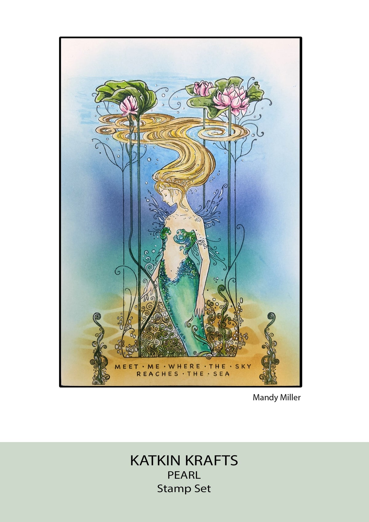 Katkin Krafts Pearl 6 in x 8 in Clear Stamp Set-3