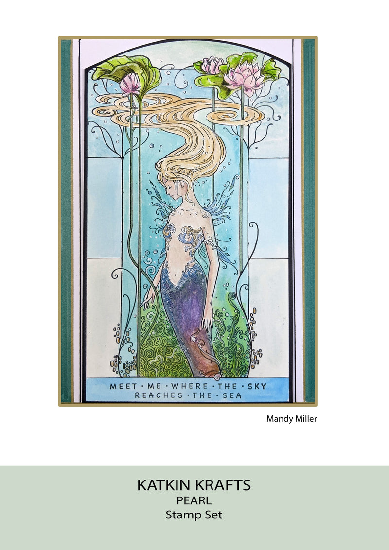 Katkin Krafts Pearl 6 in x 8 in Clear Stamp Set-4