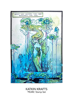 Katkin Krafts Pearl 6 in x 8 in Clear Stamp Set-6