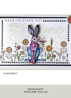 Katkin Krafts Hilda 6 in x 8 in Clear Stamp Set-7