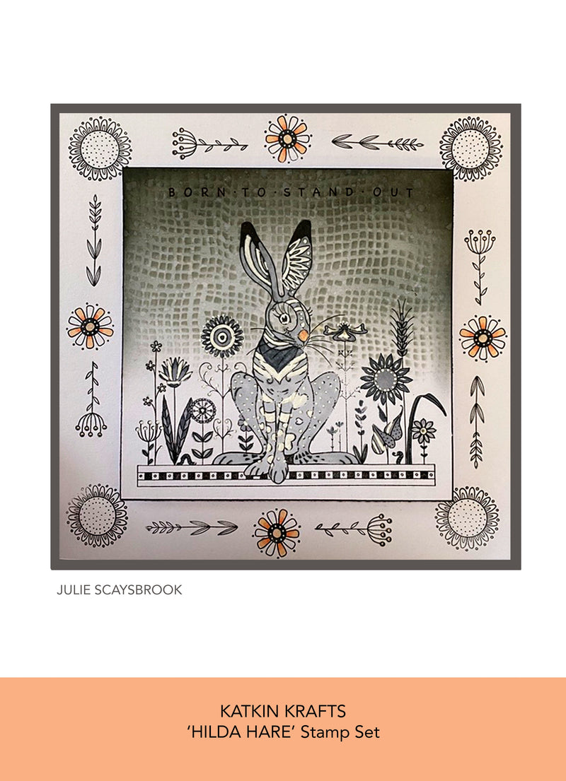 Katkin Krafts Hilda 6 in x 8 in Clear Stamp Set-9