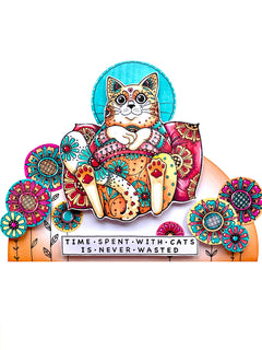 Katkin Krafts Just Chillin' 6 in x 8 in Clear Stamp Set-5