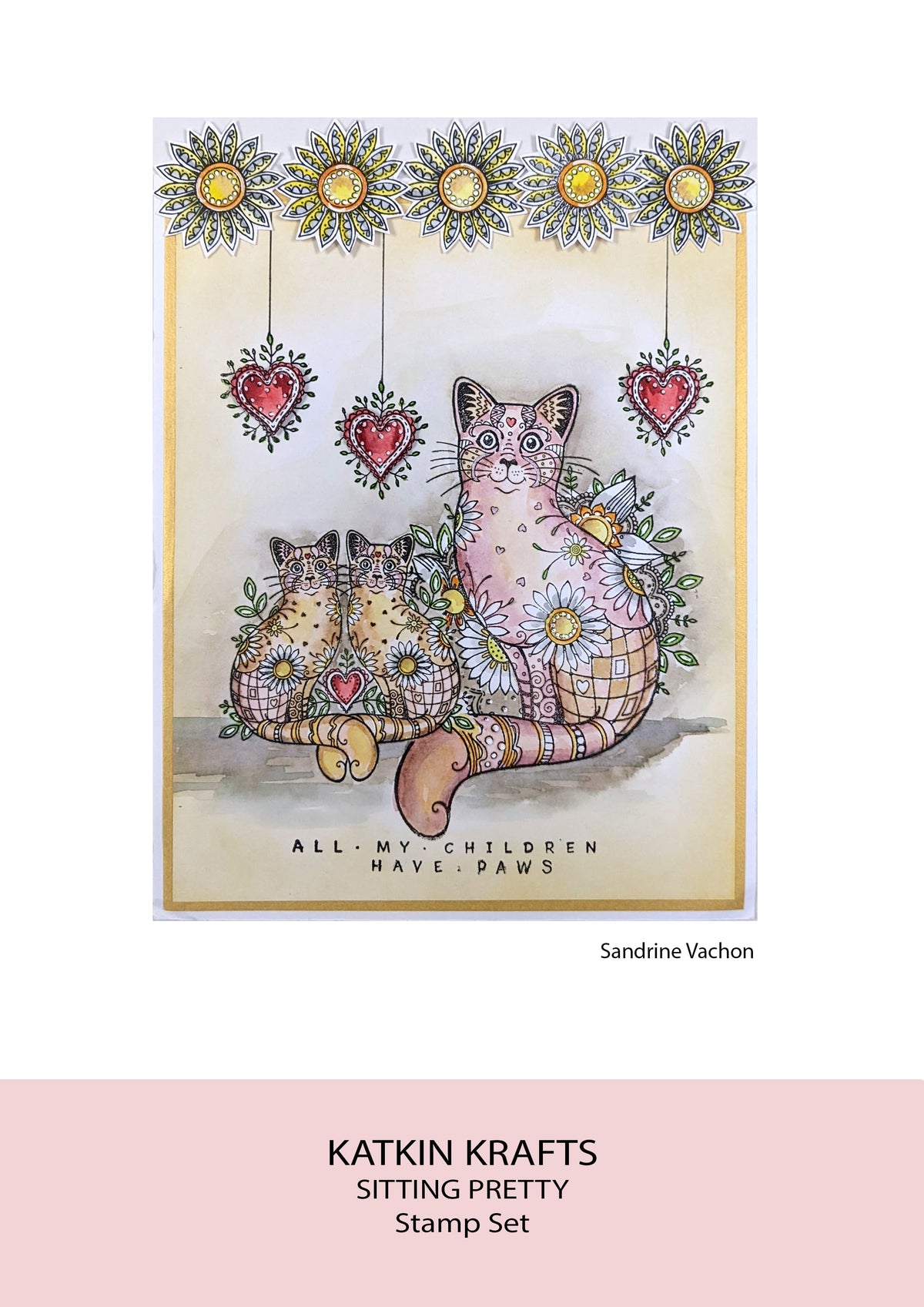 Katkin Krafts Sitting Pretty 6 in x 8 in Clear Stamp Set-4