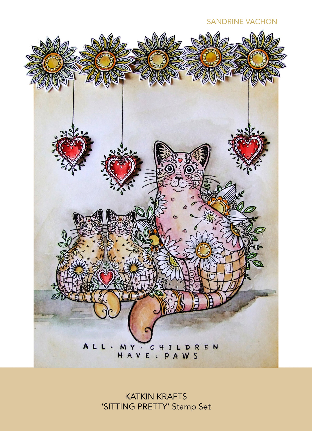 Katkin Krafts Sitting Pretty 6 in x 8 in Clear Stamp Set-5