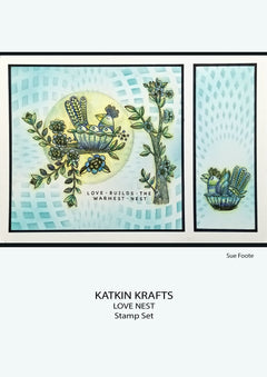 Katkin Krafts Love Nest 6 in x 8 in Clear Stamp Set-2