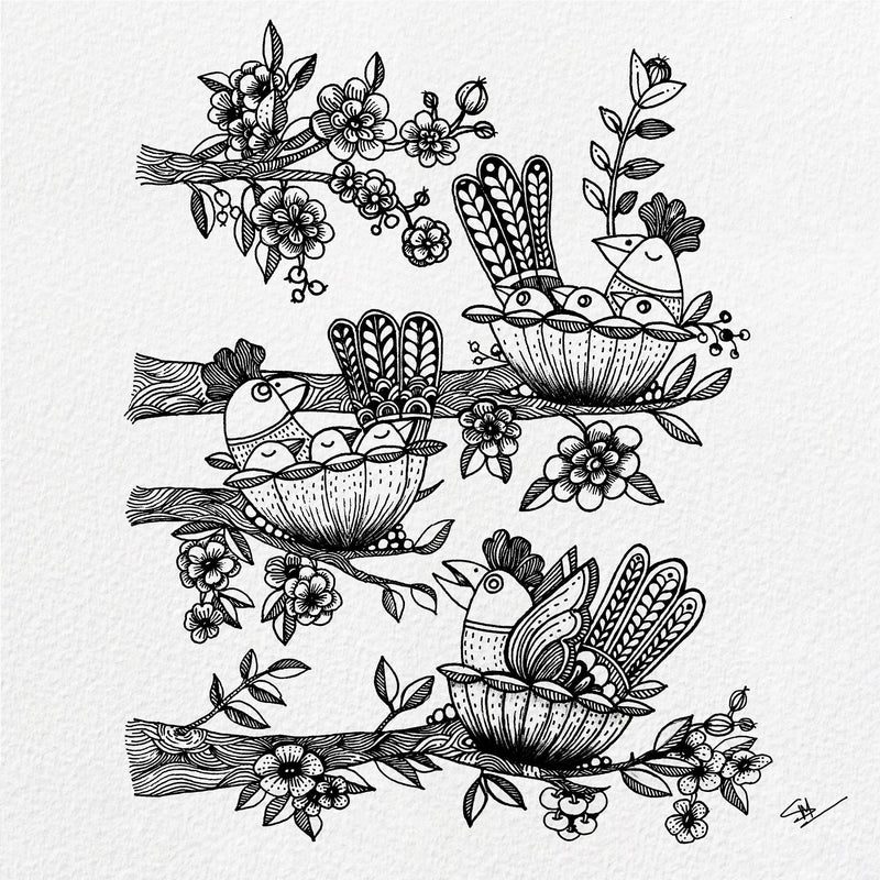 Katkin Krafts Love Nest 6 in x 8 in Clear Stamp Set-3