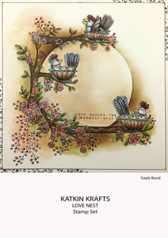 Katkin Krafts Love Nest 6 in x 8 in Clear Stamp Set-5