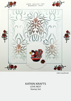 Katkin Krafts Love Nest 6 in x 8 in Clear Stamp Set-7