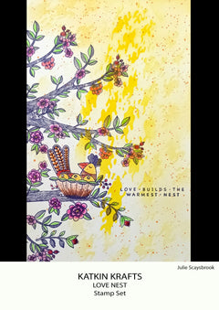 Katkin Krafts Love Nest 6 in x 8 in Clear Stamp Set-8