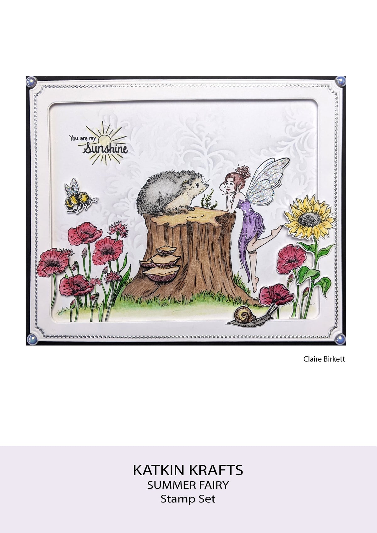 Katkin Krafts Summer Fairy 6 in x 8 in Clear Stamp Set-3