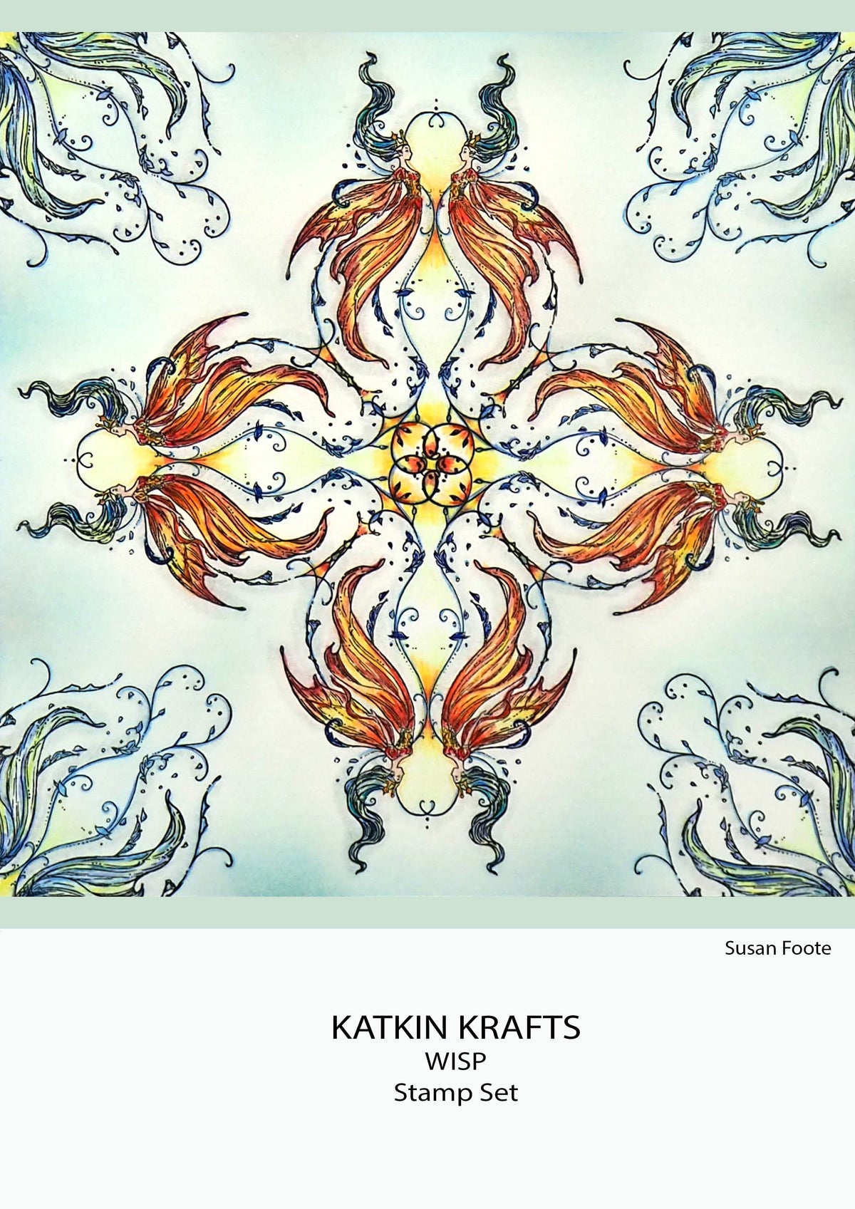 Katkin Krafts Wisp 6 in x 8 in Clear Stamp Set-9