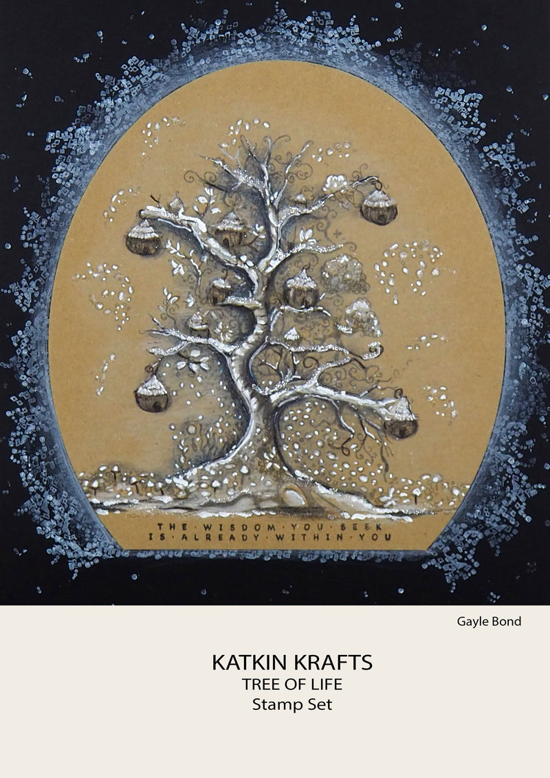 Katkin Krafts Tree Of Life 6 in x 8 in Clear Stamp Set-5