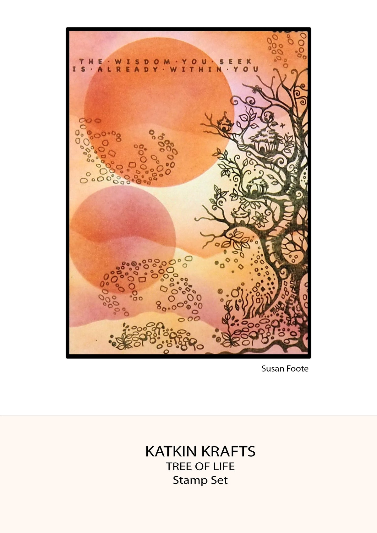 Katkin Krafts Tree Of Life 6 in x 8 in Clear Stamp Set-8