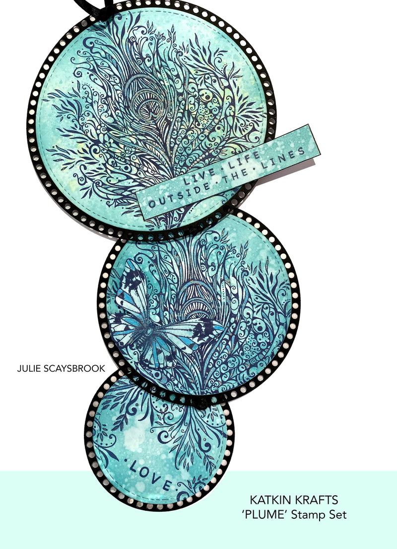 Katkin Krafts Plume 6 in x 8 in Clear Stamp Set-8