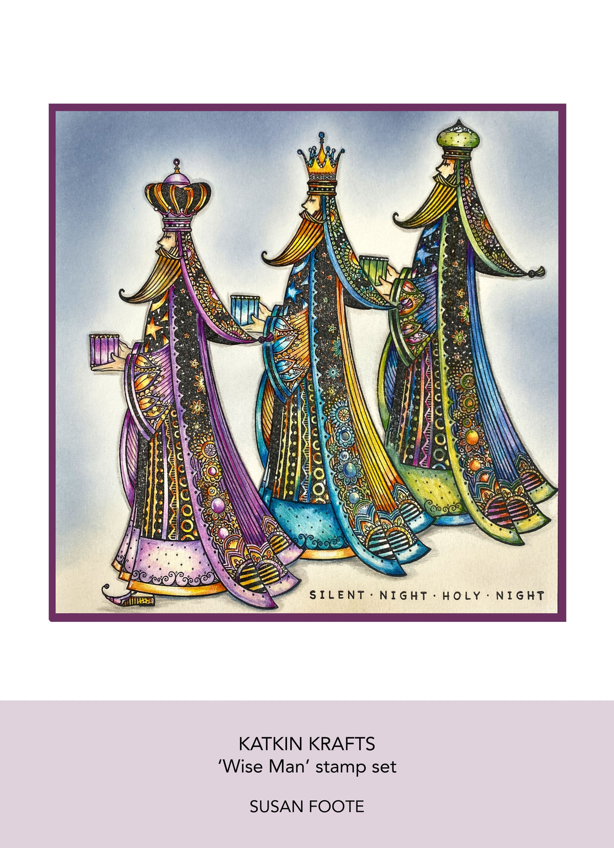Juego de sellos transparentes Wise Man de 6 in x 8 in de Katkin Krafts-2