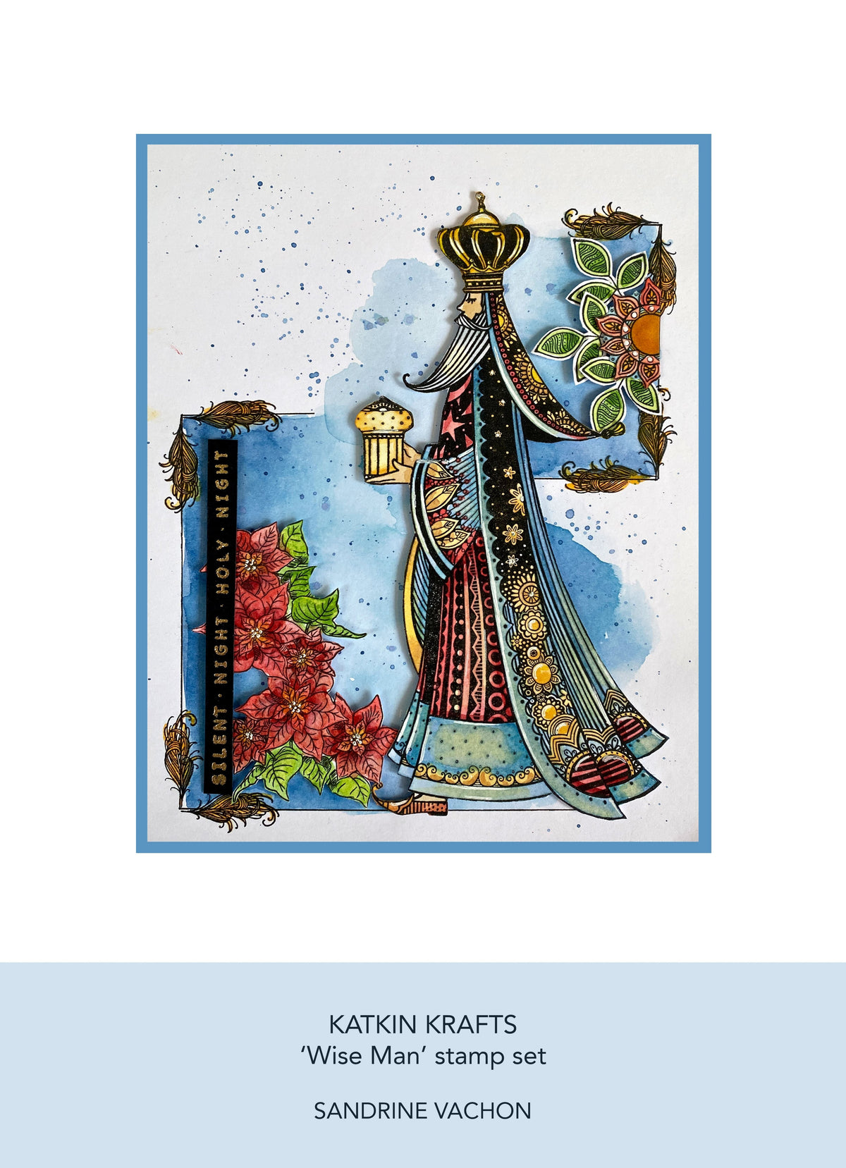 Juego de sellos transparentes Wise Man de 6 in x 8 in de Katkin Krafts-5