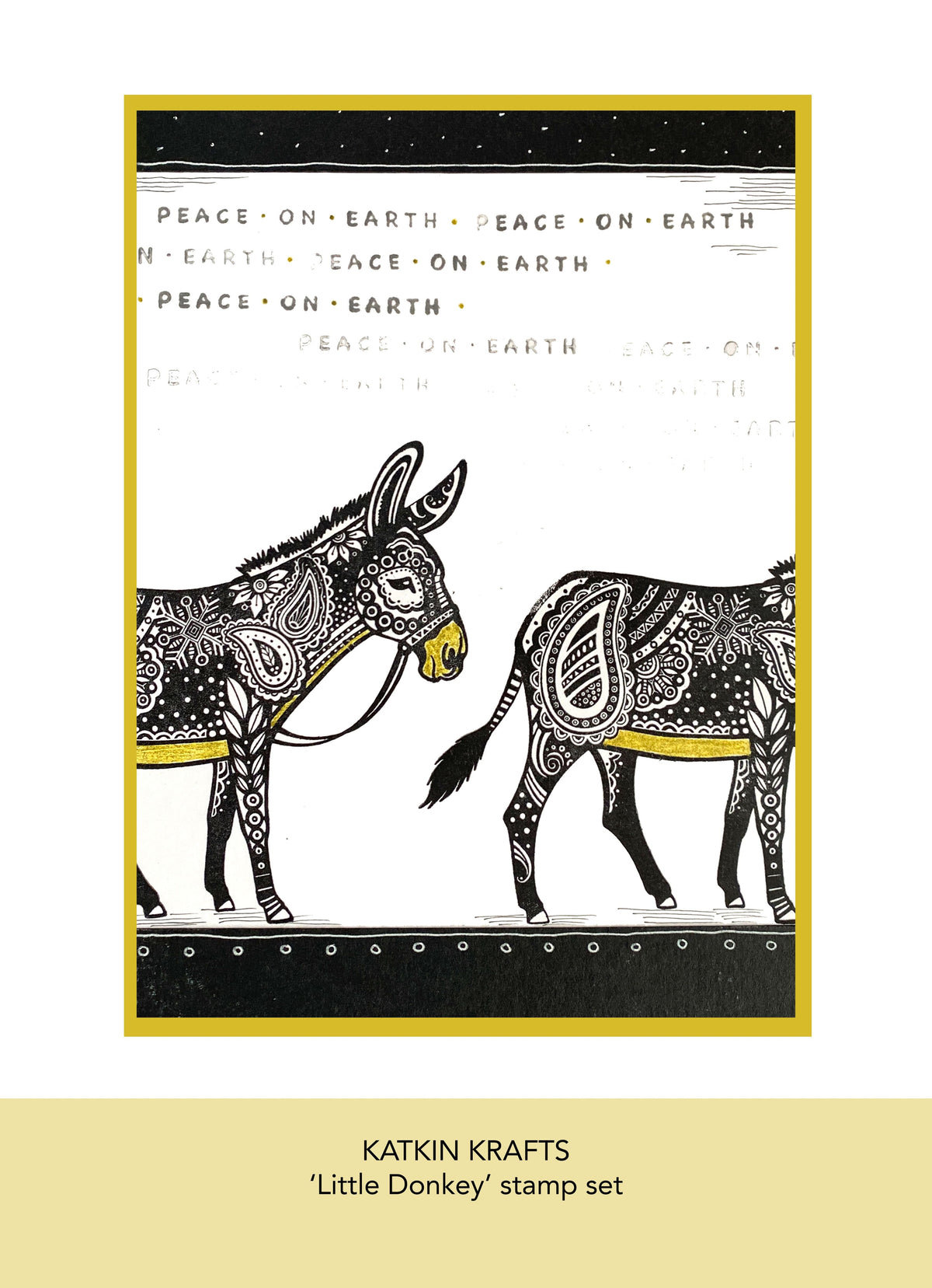 Set de sellos transparentes Katkin Krafts Little Donkey, 6 pulg. x 8 pulg.-3