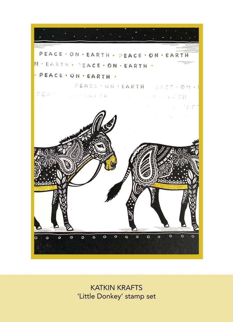 Set de sellos transparentes Katkin Krafts Little Donkey, 6 pulg. x 8 pulg.-3