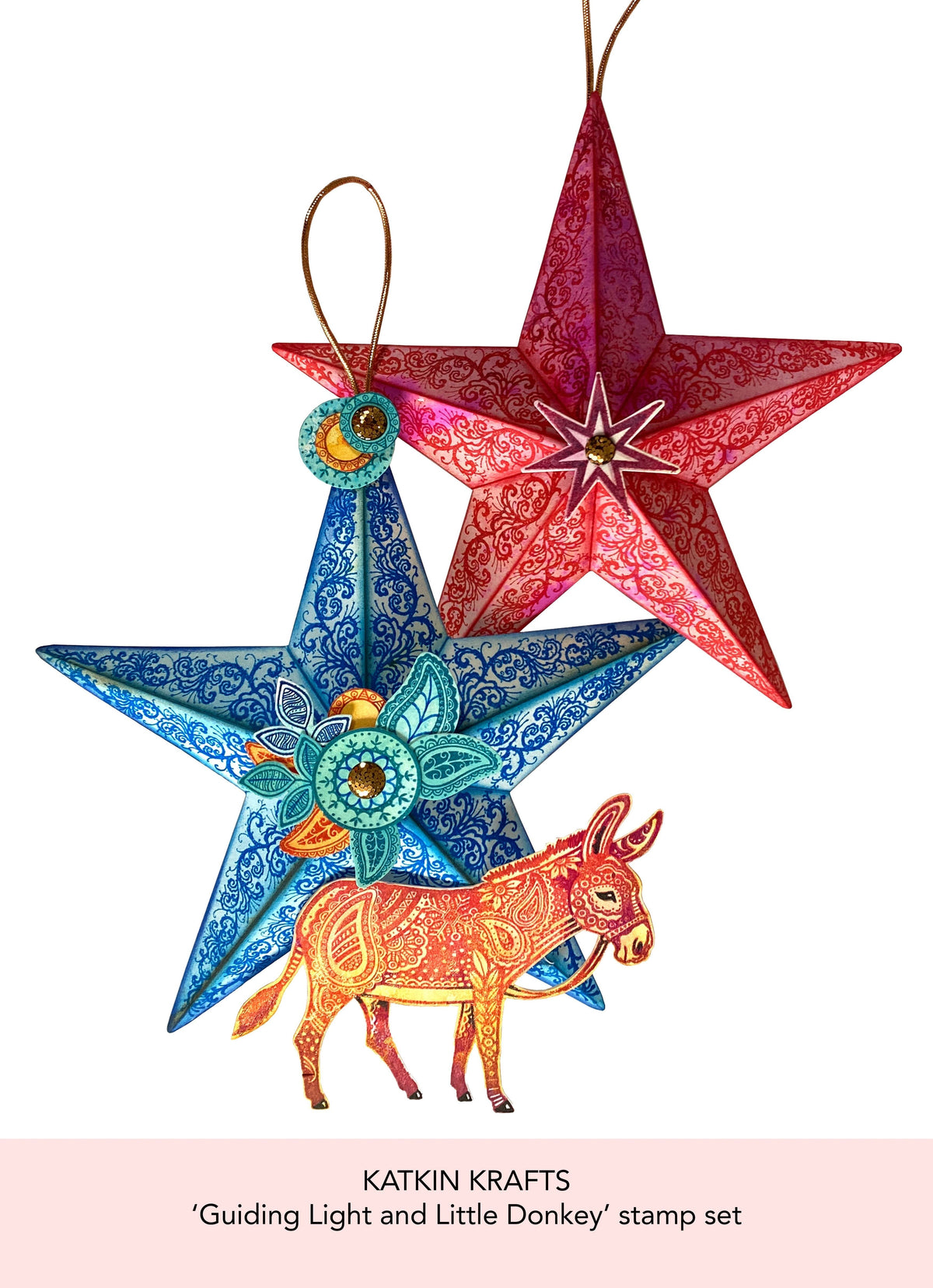 Set de sellos transparentes Katkin Krafts Little Donkey, 6 pulg. x 8 pulg.-4