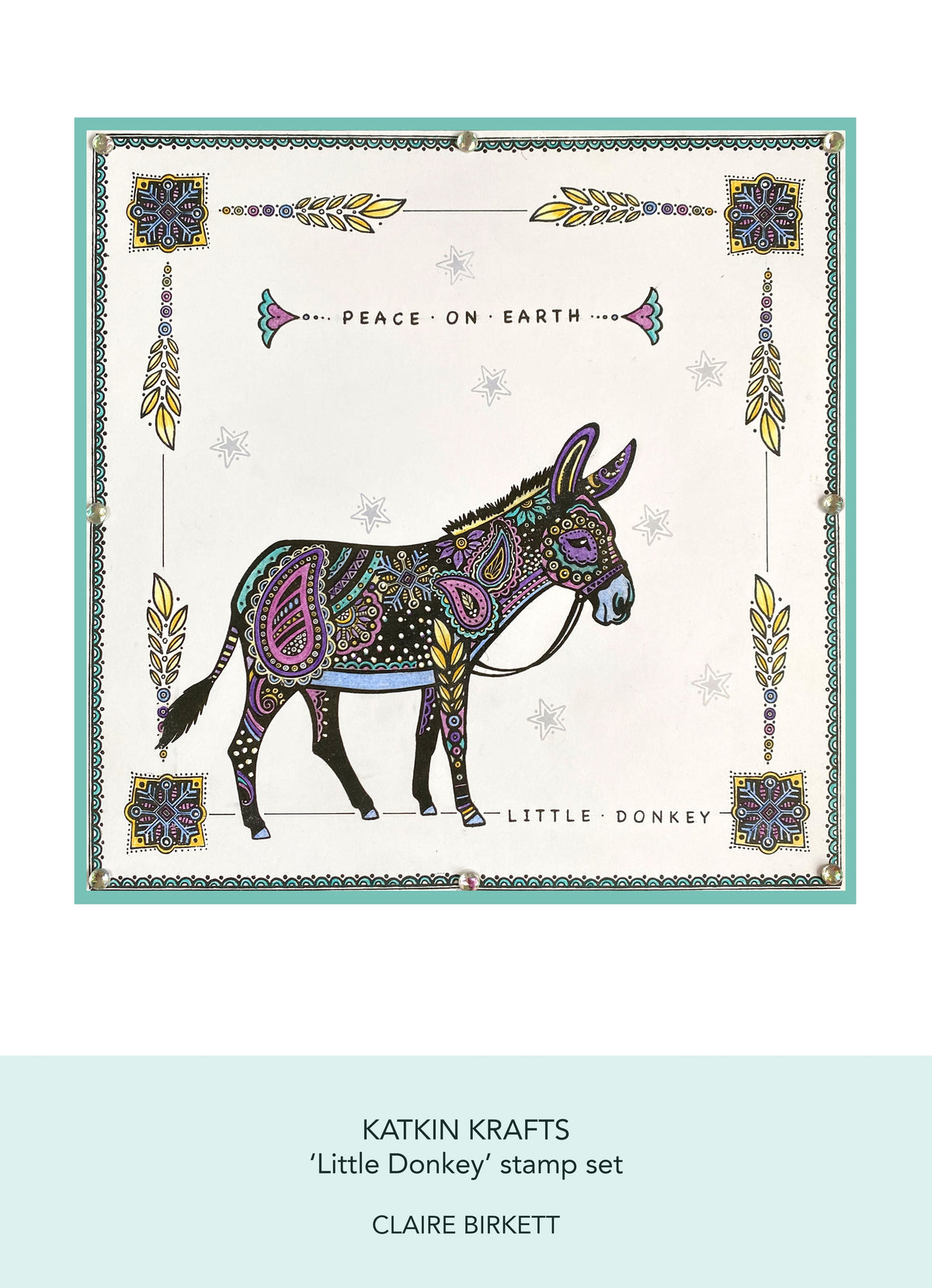 Set de sellos transparentes Katkin Krafts Little Donkey, 6 pulg. x 8 pulg.-5