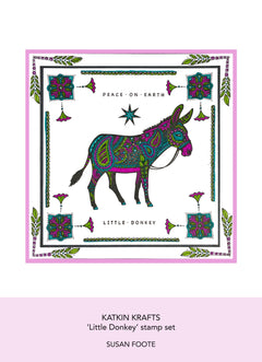 Set de sellos transparentes Katkin Krafts Little Donkey, 6 pulg. x 8 pulg.-6