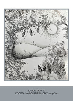 Katkin Krafts Cocoon 6 in x 8 in Clear Stamp Set-4