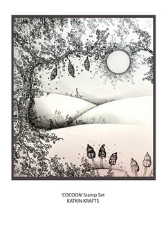 Katkin Krafts Cocoon 6 in x 8 in Clear Stamp Set-8