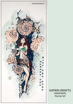 Katkin Krafts Kit de tampons transparents Ammonite 6 po x 8 po-2