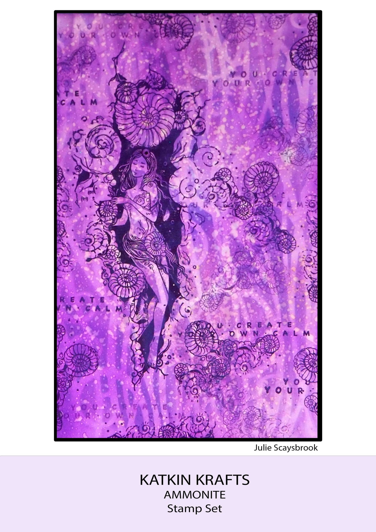 Katkin Krafts Kit de tampons transparents Ammonite 6 po x 8 po-4