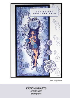 Katkin Krafts Kit de tampons transparents Ammonite 6 po x 8 po-5