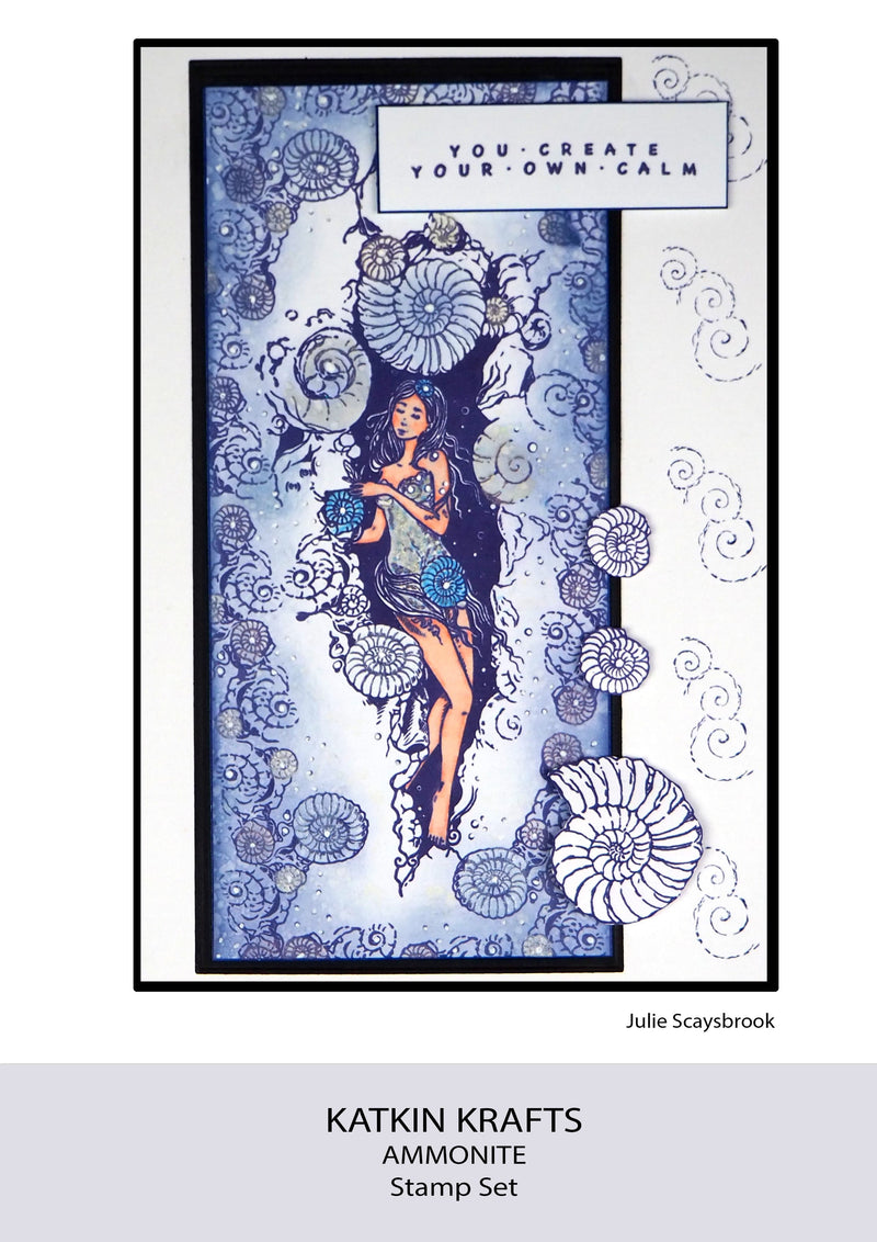 Katkin Krafts Kit de tampons transparents Ammonite 6 po x 8 po-5