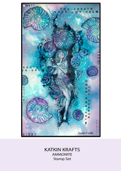 Katkin Krafts Kit de tampons transparents Ammonite 6 po x 8 po-8