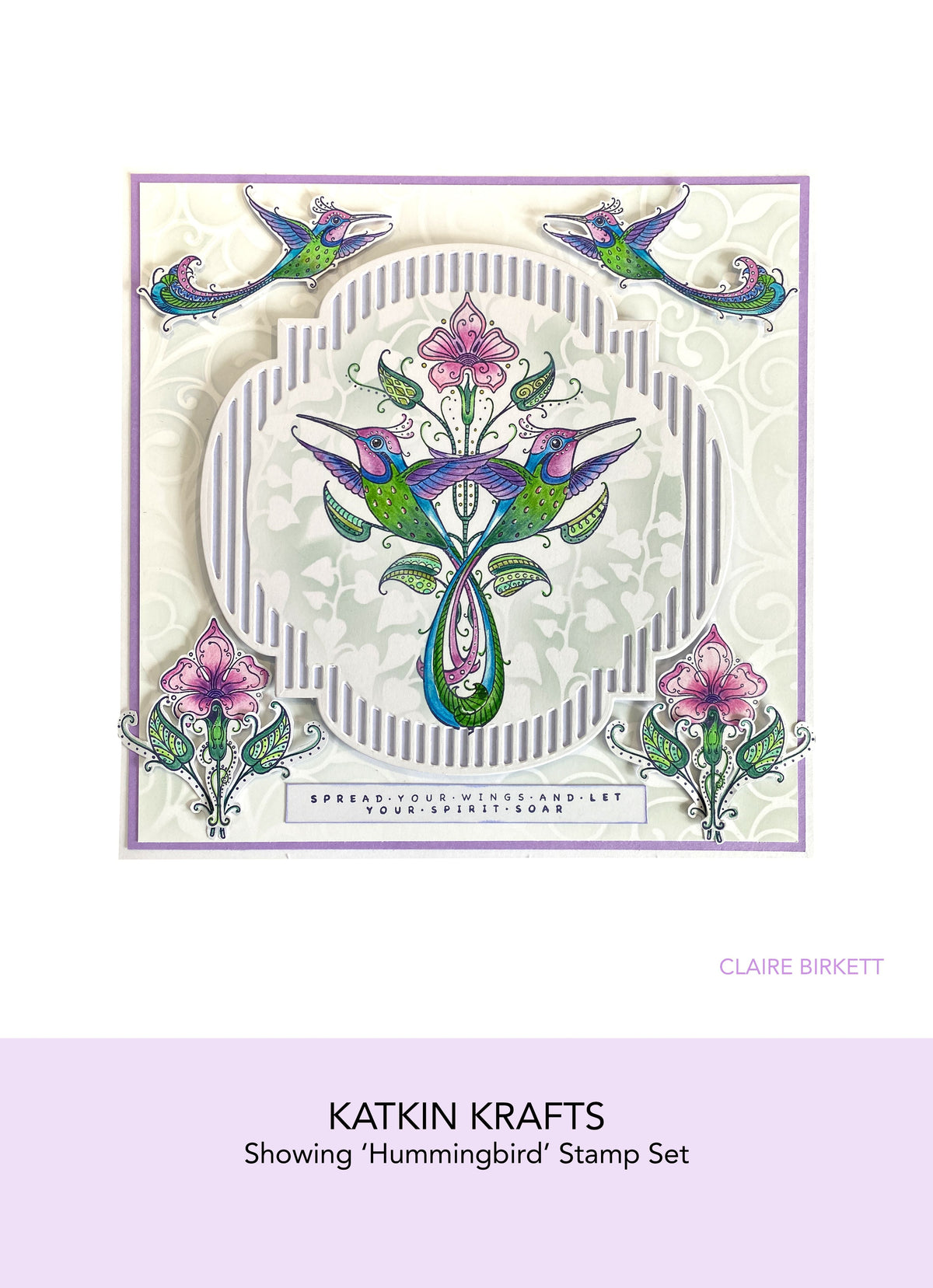 Tampons transparents Katkin Krafts Colibri 6 x 8 po-6