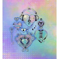 Katkin Krafts Wild Hearts Ensemble de Timbres Transparents 6 po x 8 po-4