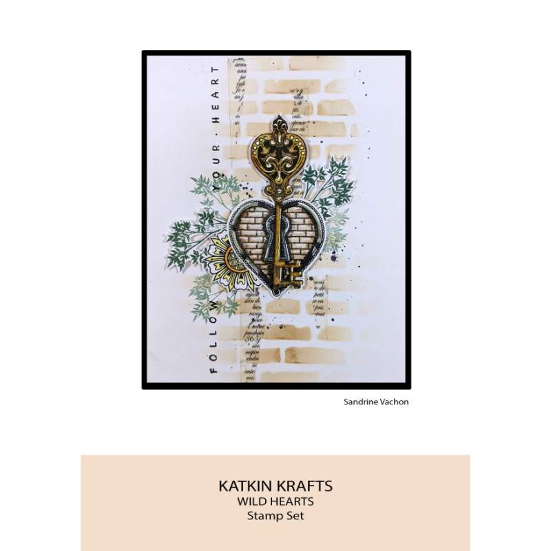Katkin Krafts Wild Hearts Ensemble de Timbres Transparents 6 po x 8 po-6