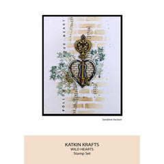 Katkin Krafts Wild Hearts Ensemble de Timbres Transparents 6 po x 8 po-6