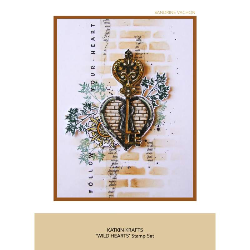 Katkin Krafts Wild Hearts Ensemble de Timbres Transparents 6 po x 8 po-8