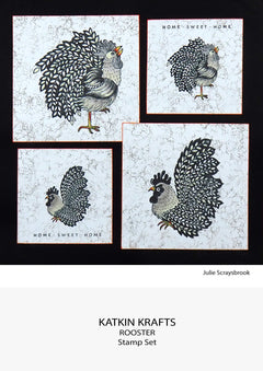 Set de sellos transparentes Katkin Krafts The Roosters de 6 pulg x 8 pulg-12