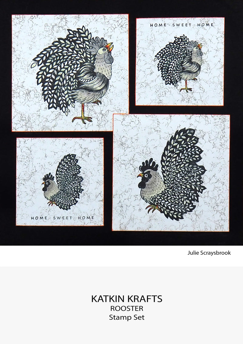 Set de sellos transparentes Katkin Krafts The Roosters de 6 pulg x 8 pulg-12