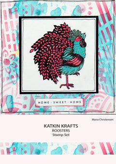 Set de sellos transparentes Katkin Krafts The Roosters de 6 pulg x 8 pulg-13